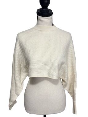 Wilfred Free Aritzia Rib Knit Layering Shrug Wool Linen Blend XS